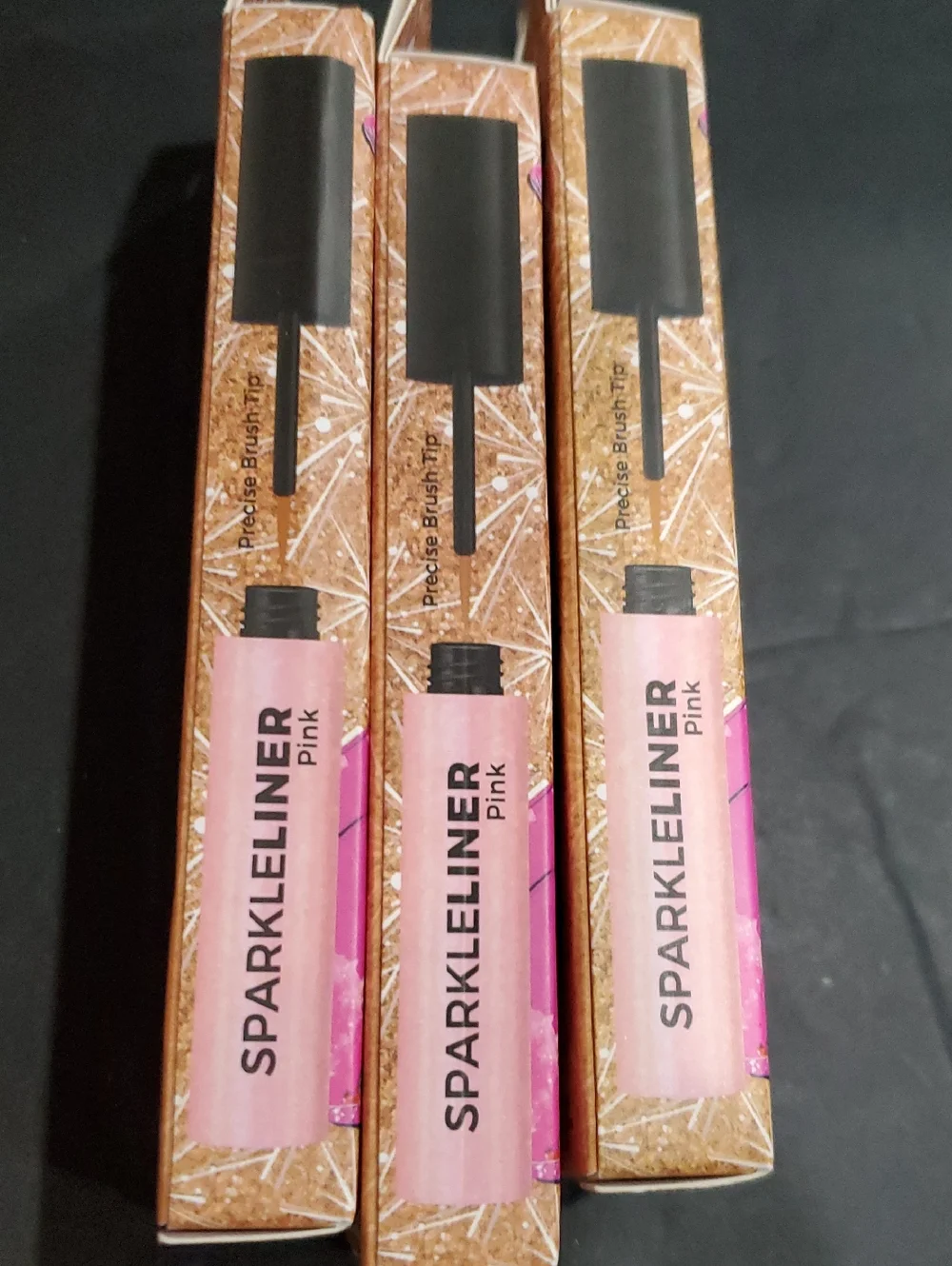 3pack sparkleliner sparkle pink birthday princess precise brush tip eyeliner new